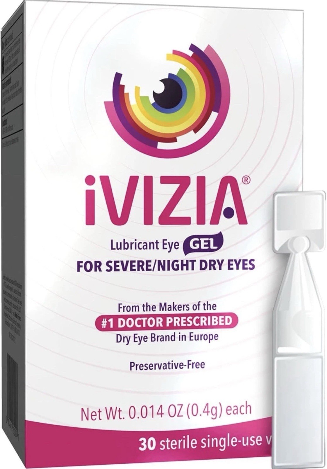 Ivizia Lubricant Eye Gel for Severe Dry Eyes - 30 Single Use Vials *EXP 05/2028*