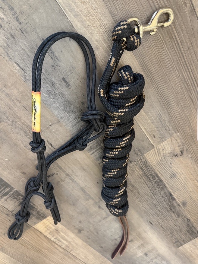 Clinton Anderson Downunder Foal Rope Halter + 10’3” Heavy Training Lead Rope