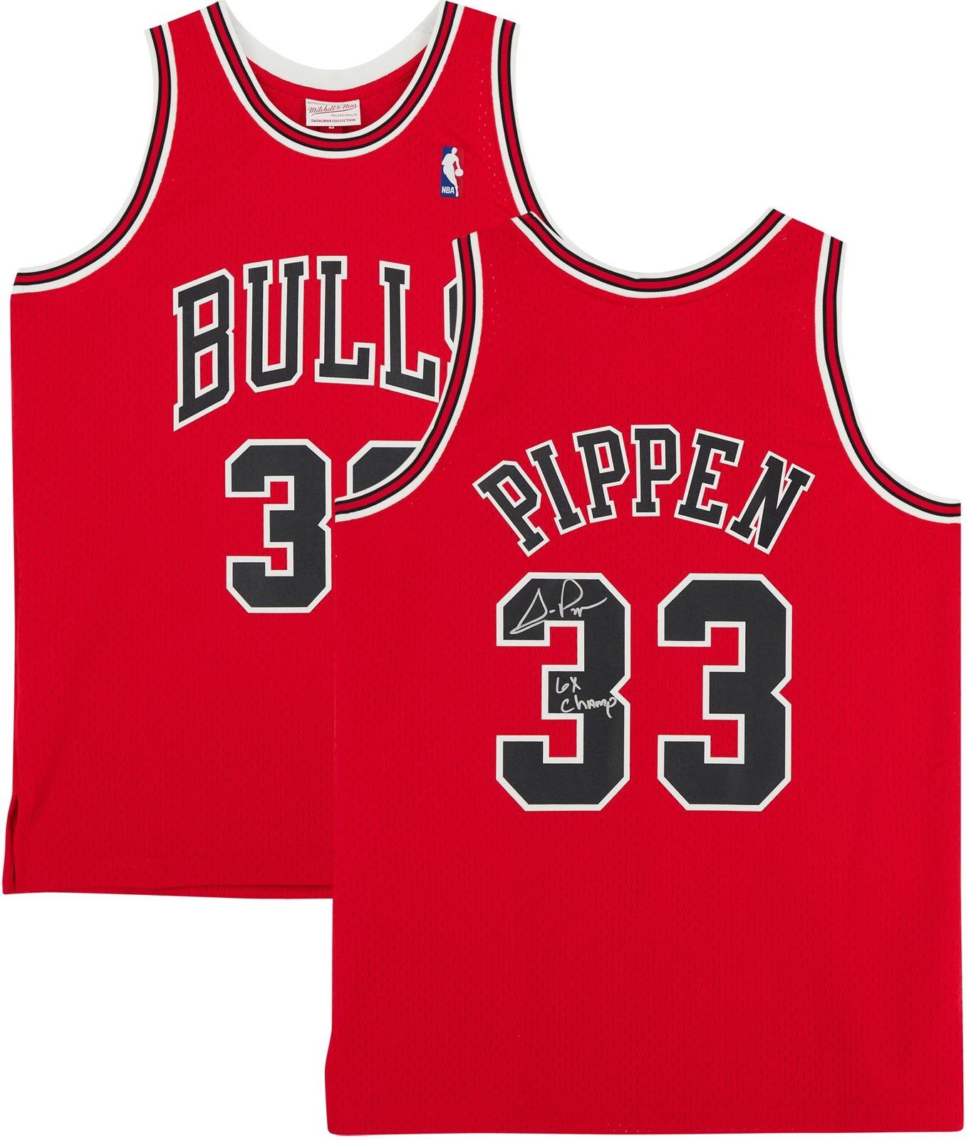 Scottie Pippen Bulls Signed Red Mitchell & Ness 1997-1998 Swingman Jersey w/Insc Scottie Pippen Bulls Signed Red Mitchell & Ness 1997-1998 Swingman Jersey w/Insc