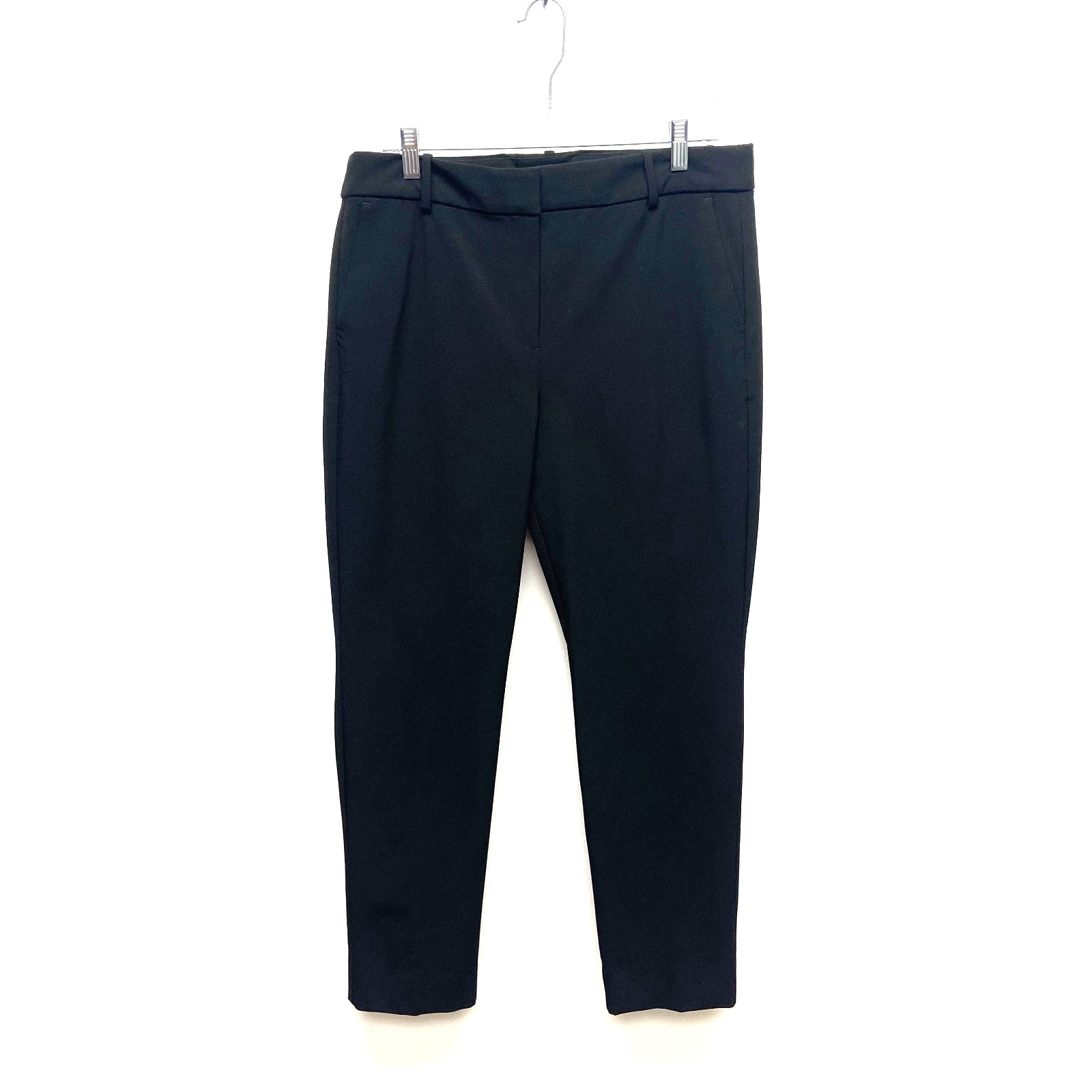 J Crew Ruby Crop Pants Womens Black Stretch Pockets Flat Front Career 12 NWT