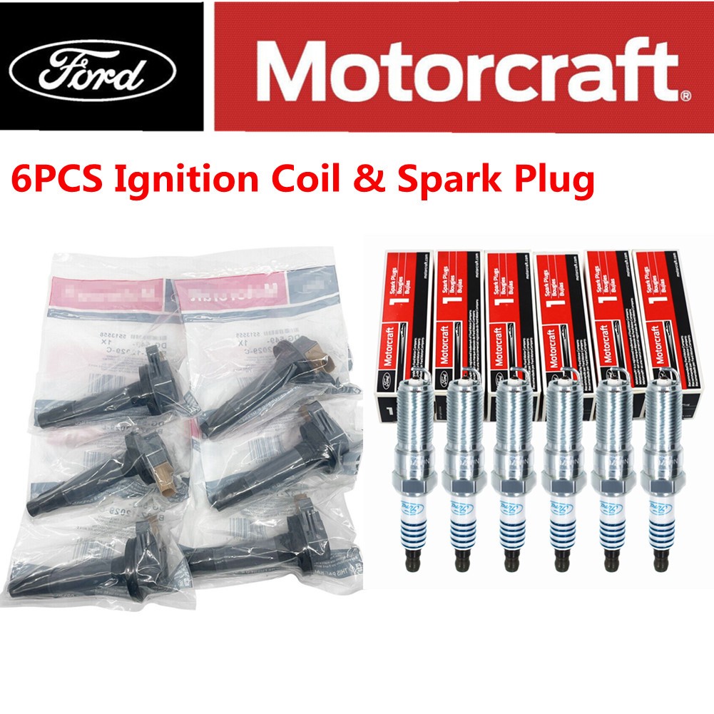 6 Sets GENUINE. Motorcraft Ignition Coil & Spark Plug For. Ford F150 3.5L New