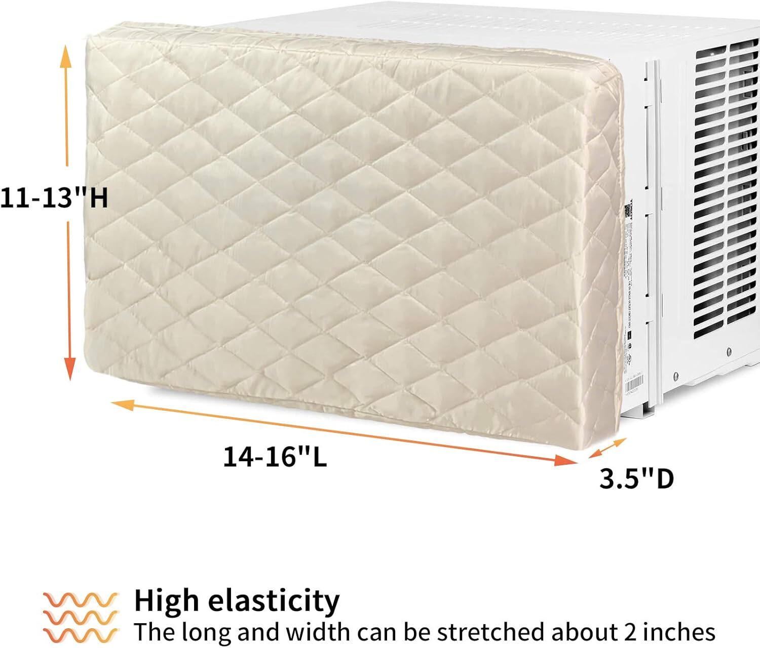 Indoor Window AC Covers - Double Insulation Air Conditioner Cover, Beige