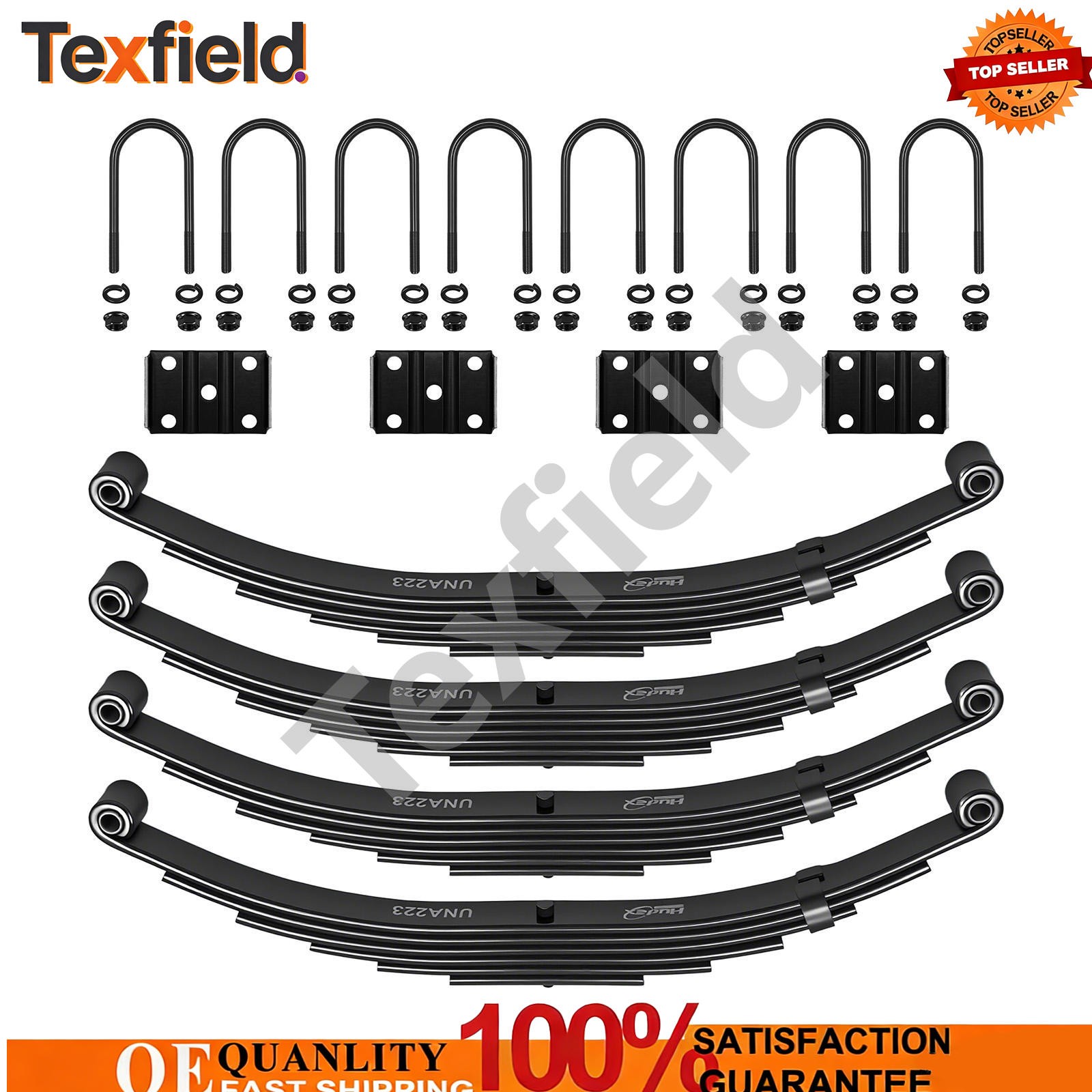 7000lb 7K Tandem Trailer Axle Suspension Kit 3500lbs 6 Leaf Springs + U-bolt Kit 7000lb 7K Tandem Trailer Axle Suspension Kit 3500lbs 6 Leaf Springs + U-bolt Kit