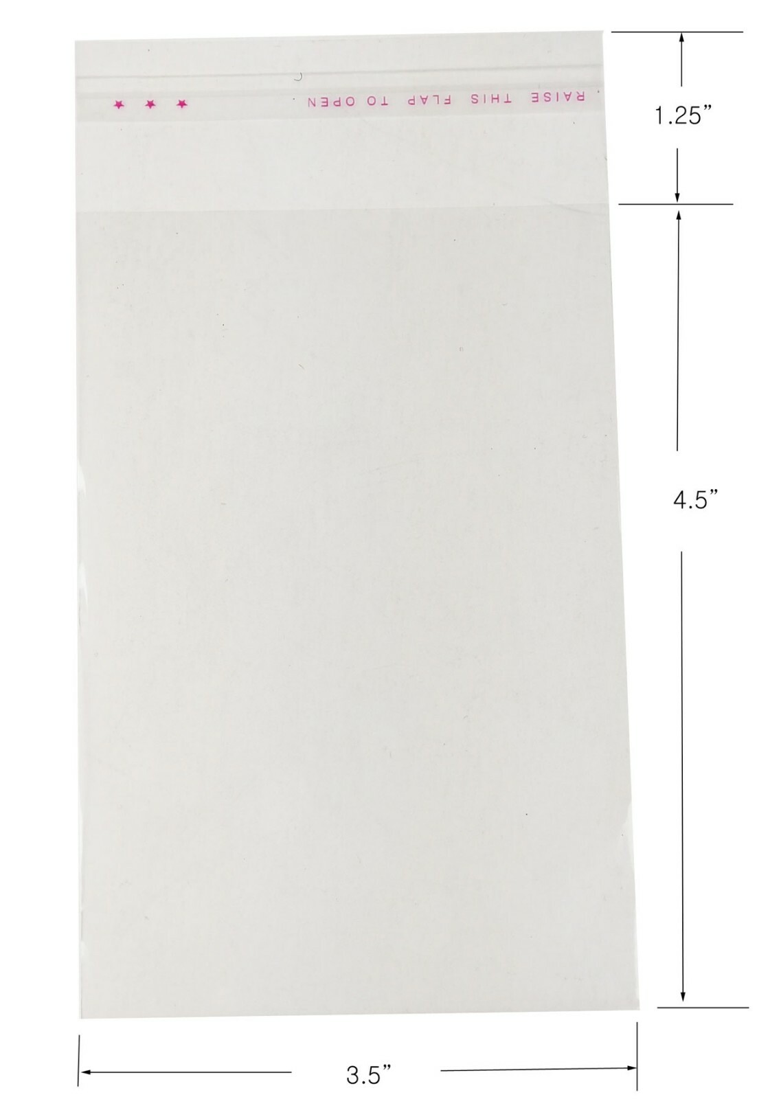 100 pcs Resealable Poly Bags Transparent OPP Bag Plastic Bags Self Adhesive Seal