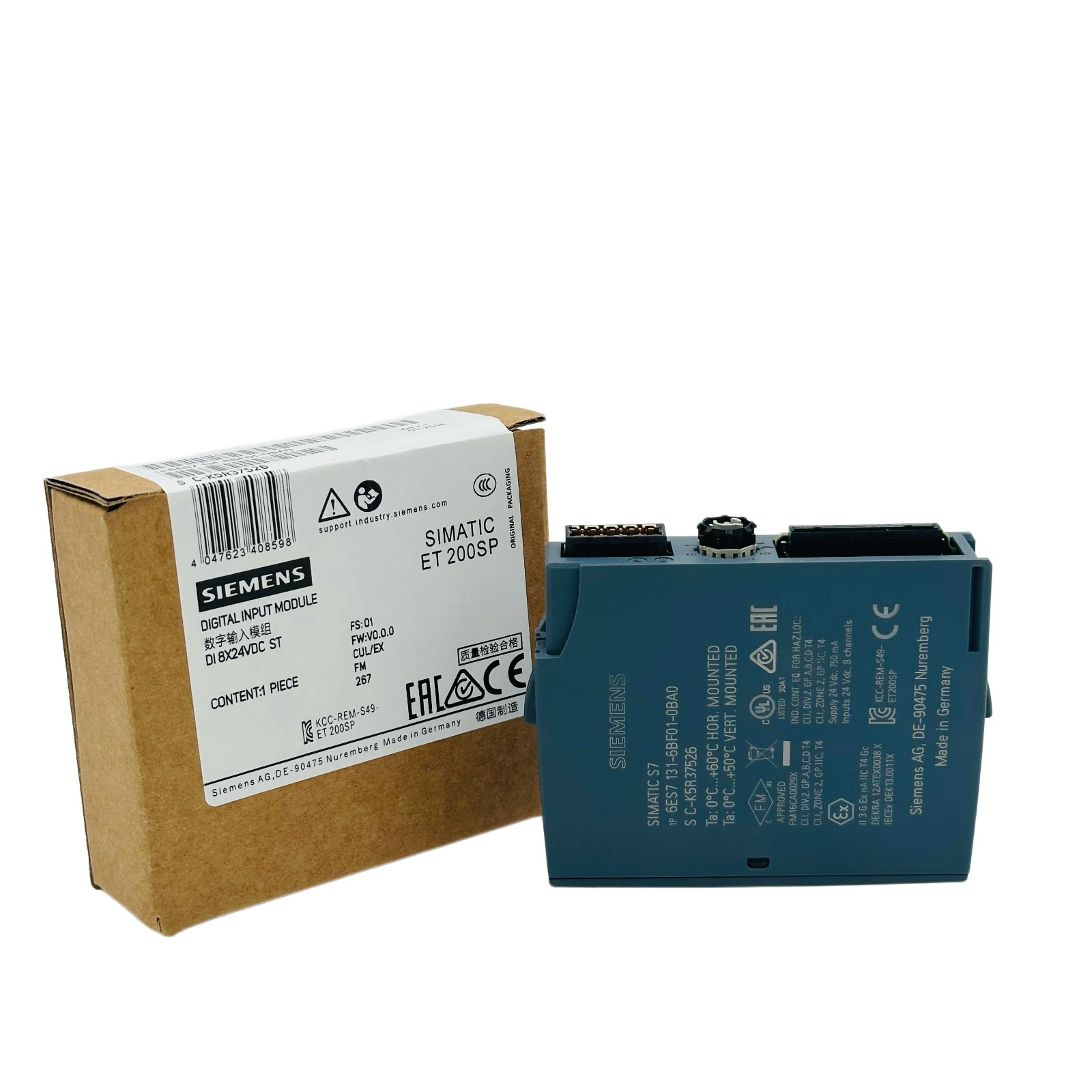 Brand New 6ES7 131-6BF01-0BA0 SIEMENS SIMATIC ET 200SP, DI 8x 24V DC ST, PU 1 Brand New 6ES7 131-6BF01-0BA0 SIEMENS SIMATIC ET 200SP, DI 8x 24V DC ST, PU 1