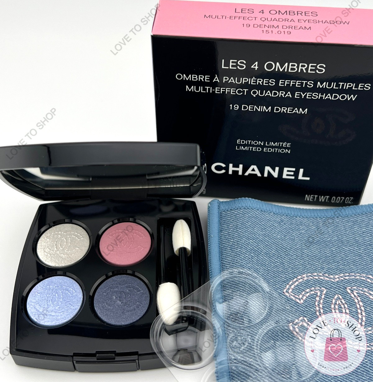 CHANEL Les 4 Ombres Eyeshadow Quad Palette in 19 DENIM DREAM - DENIM COLLECTION