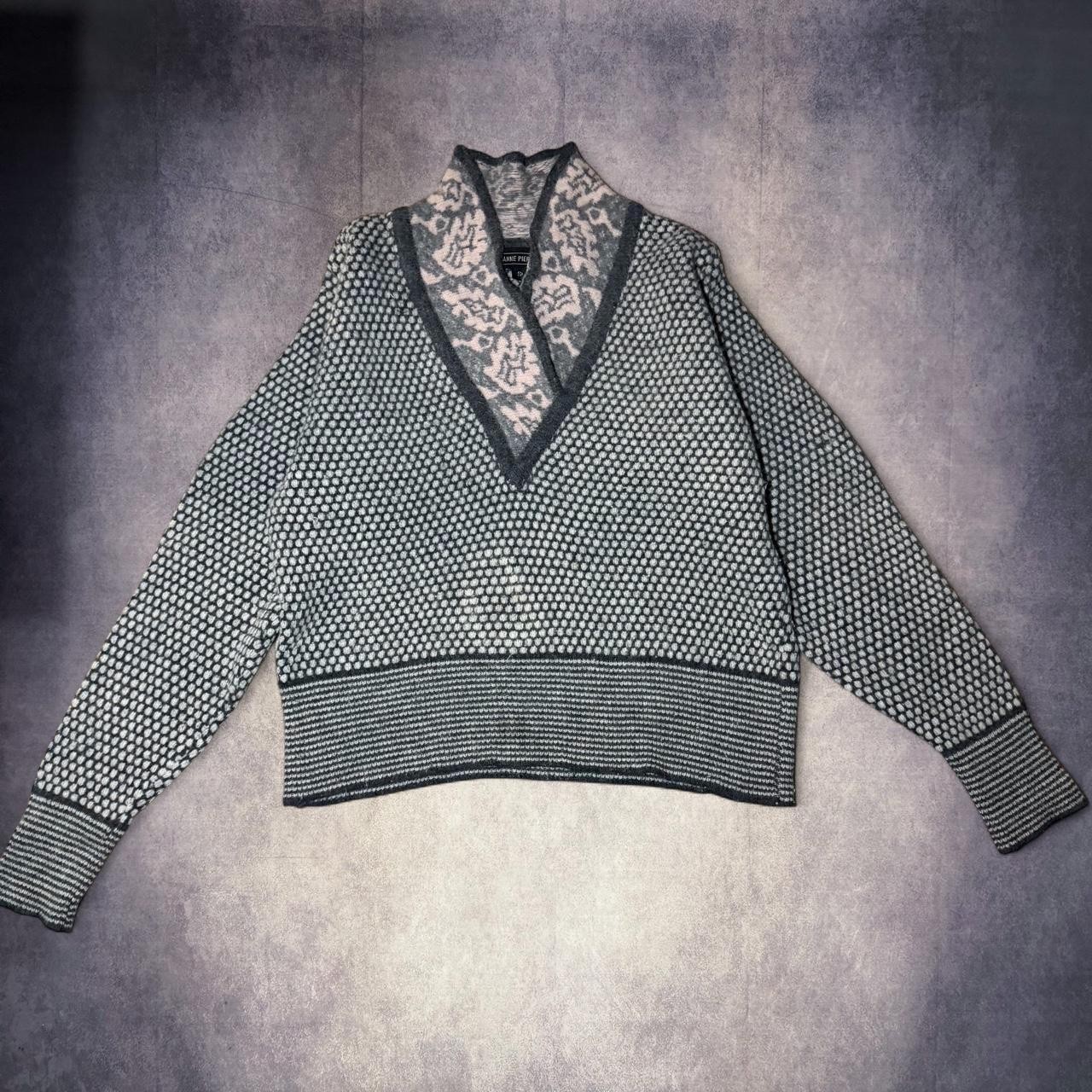Vintage 80\'s Angora Lambswool Sweater Jeanne Pierre Oversized Boho Hippie Jumper