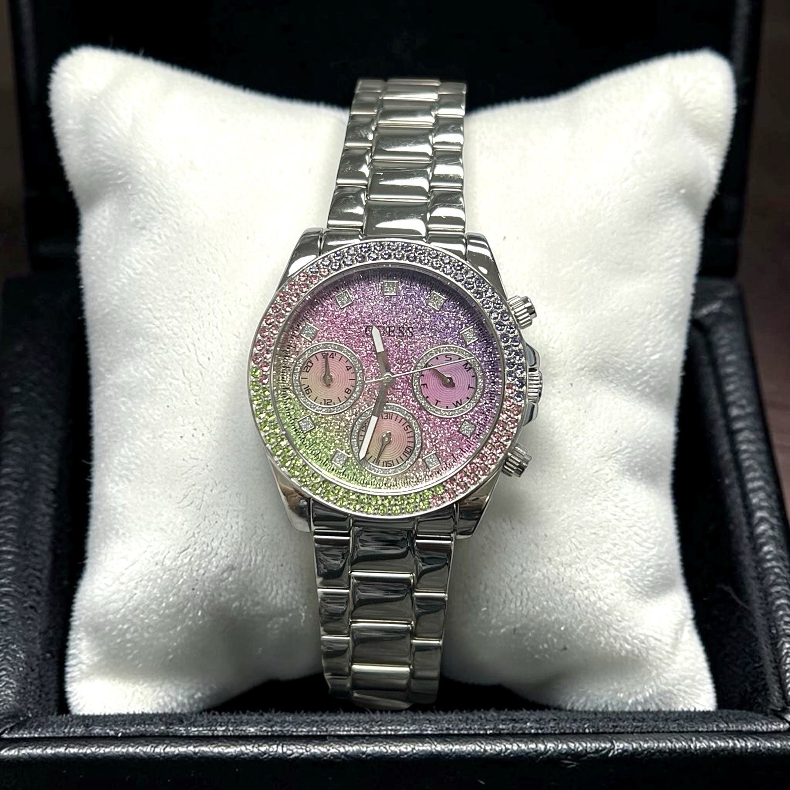 Guess GW0483L1 Sol Rainbow Glitter Dial Ladies Stainless Steel Watch