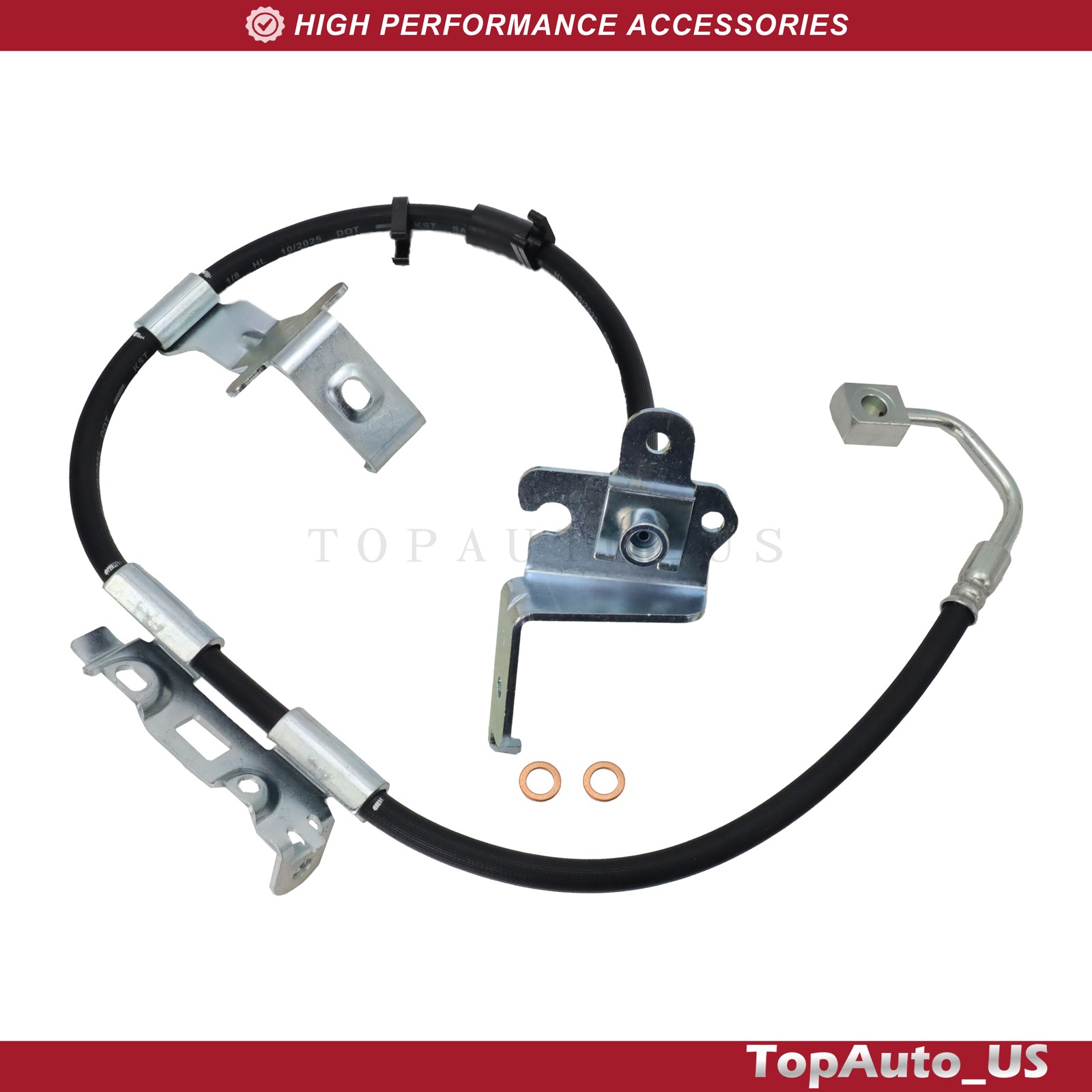 NEW For 2018-2026 Jeep Wrangler Jl Gladiator Front Left Brake Hose 68282443AH US