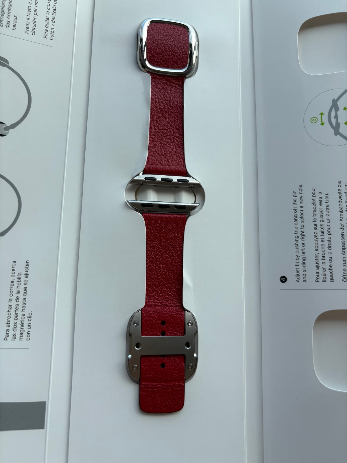Original Apple Watch Modern Buckle leather band 40mm 41MM 42MM Ruby red Small S