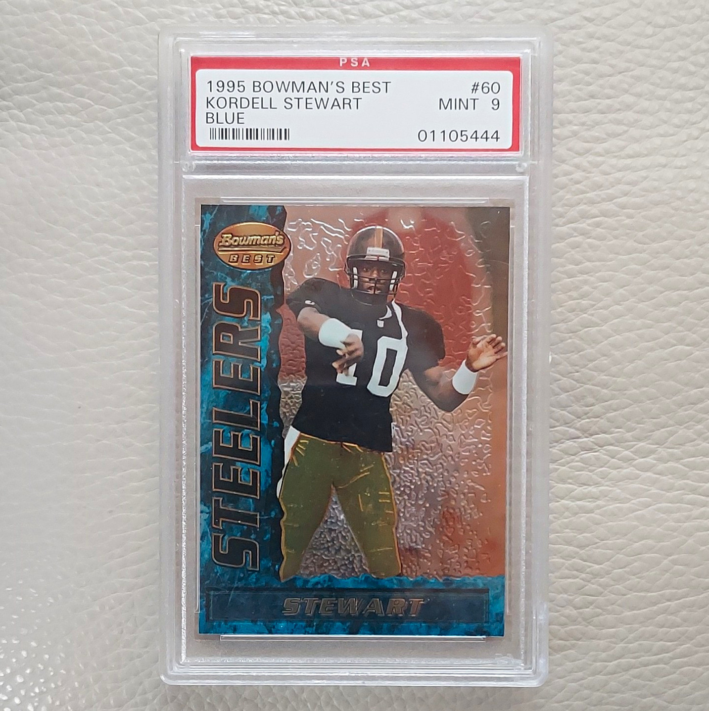 Topps 1995 Bowman\'s Best Kordell Stewart Steelers #60 Blue PSA 9