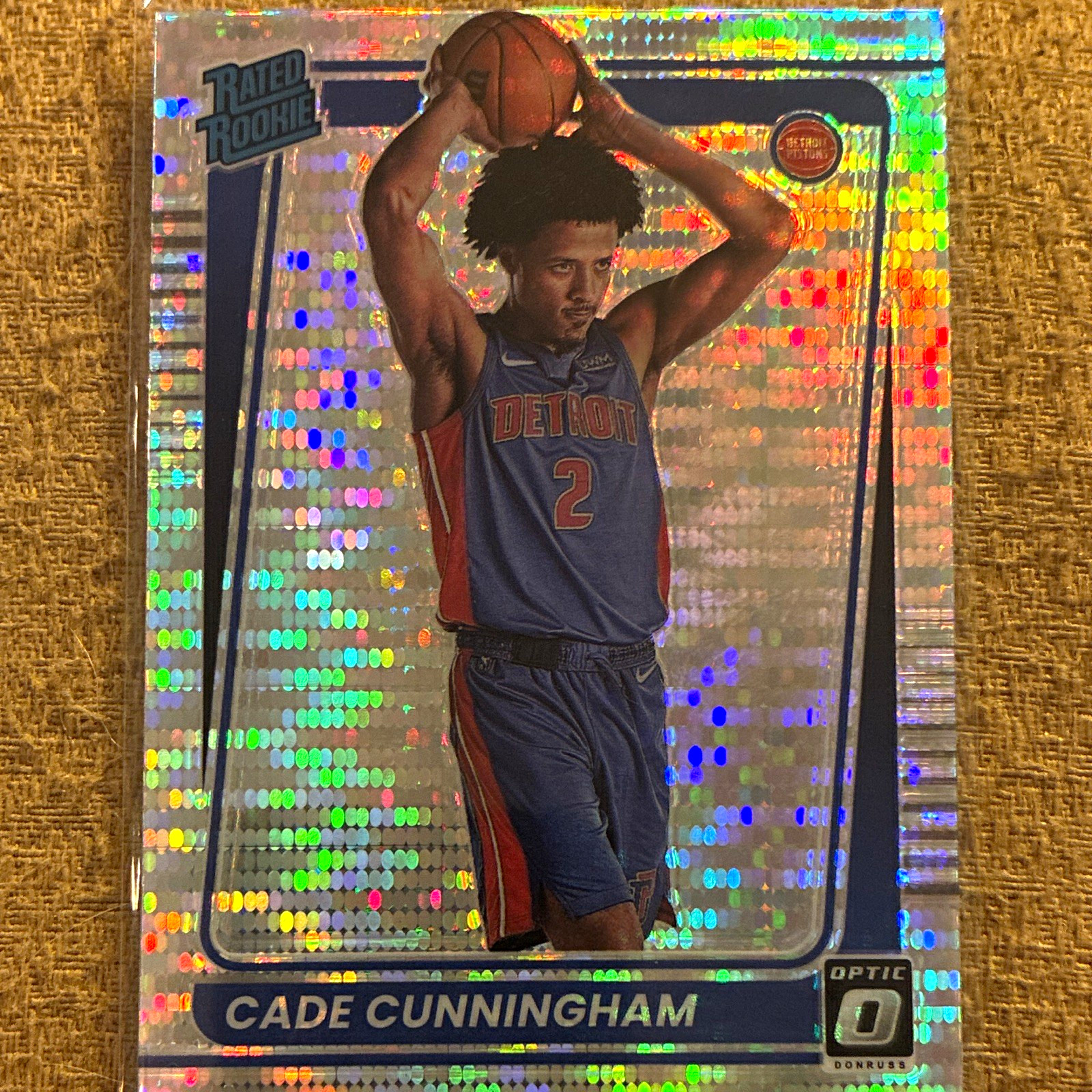 2021-22 Panini Donruss Optic Cade Cunningham Rated Rookie Pulsar Prizm #161