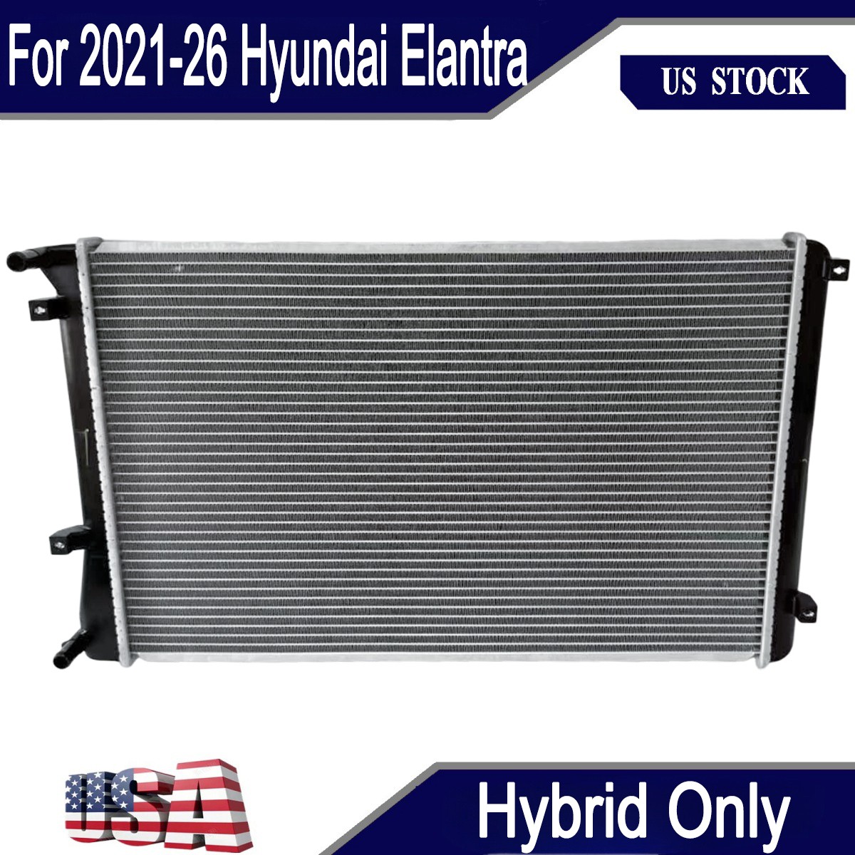 1PCS Radiator 253E0-BY100 Fits For 2021-2026 Hyundai Elantra 1.6L Hybrid US