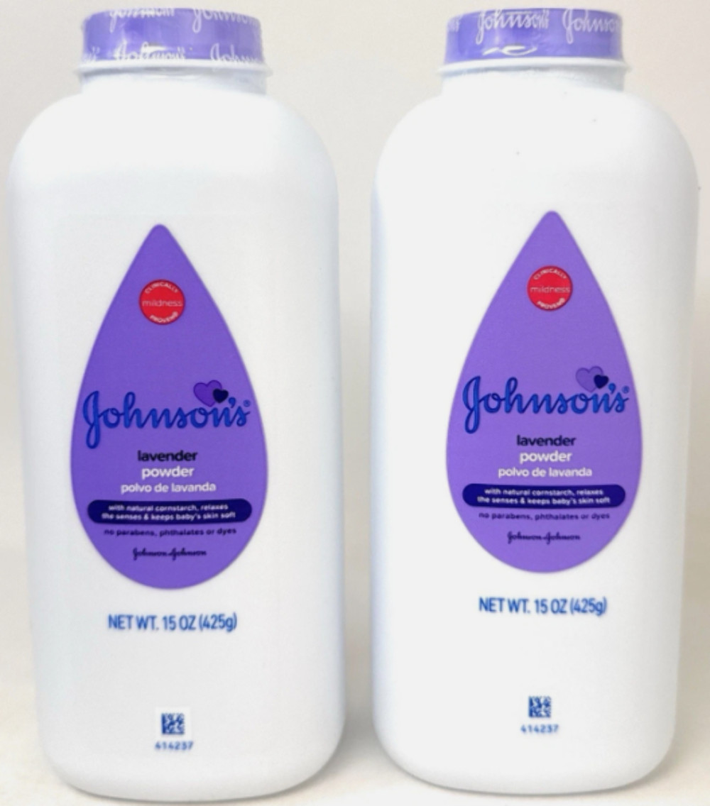 2x Johnson\'s Baby Powder Lavender Cornstarch Hypoallergenic 15 oz New Sealed