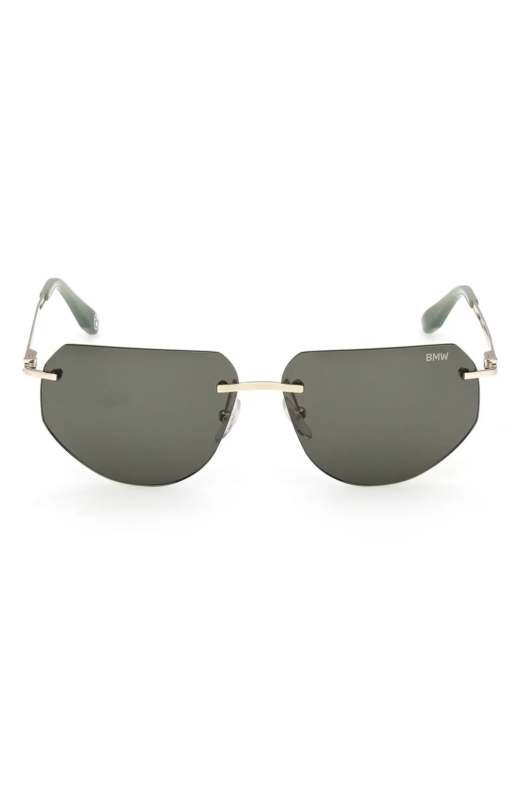 New BMW Men\'s Sunglasses 59mm Gold Green