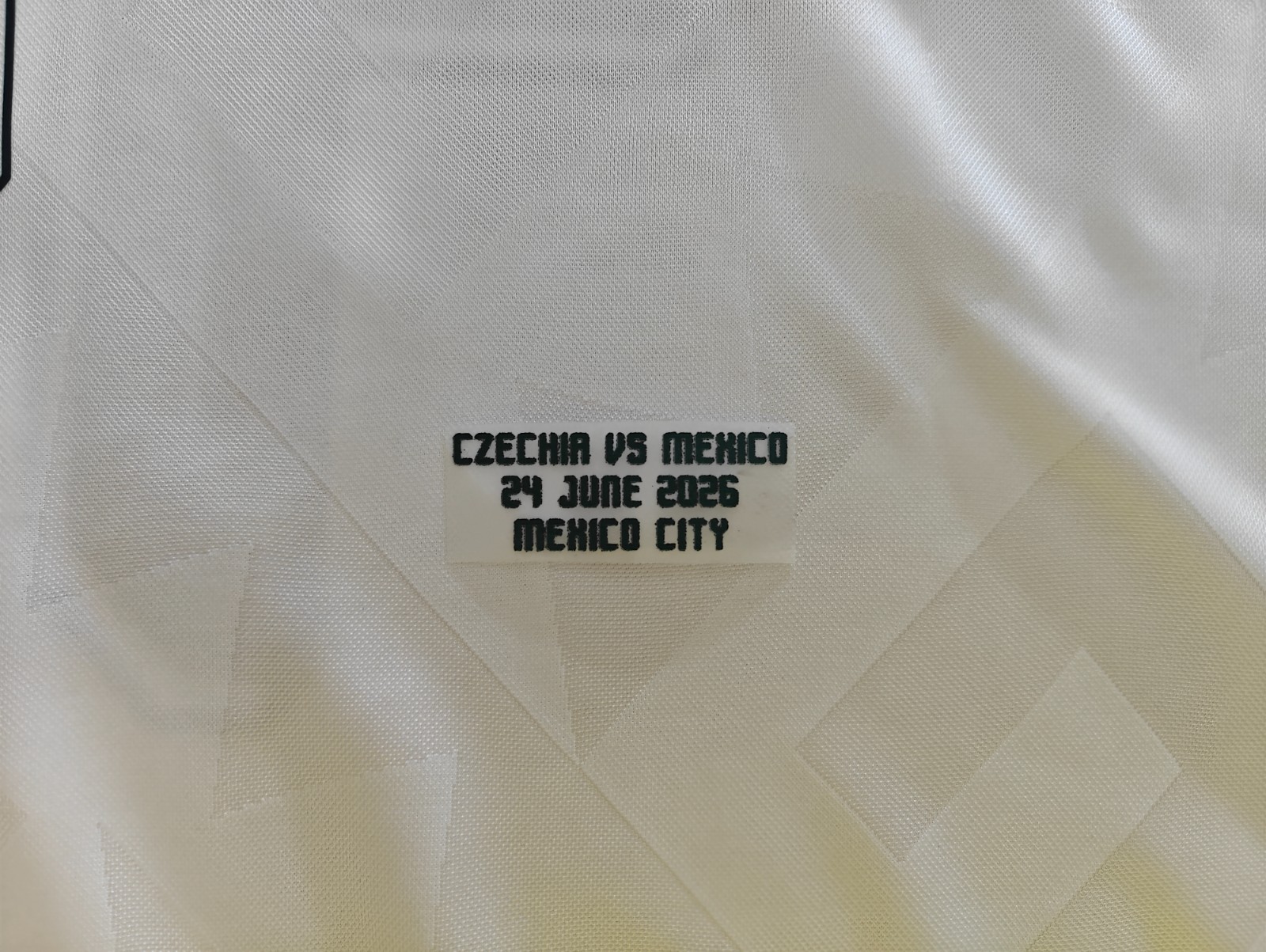 Mexico vs Czechia 2026 World Cup Match Detail Text Patch Iron On Transfer