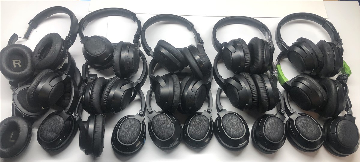 Lot of 15 MEE audio Connect T1CMA Wireless Audio Bluetooth Headphones BROKEN