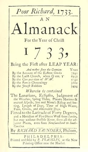 Poor Richard\'s Almanack, 1733: For the..., Ben Franklin