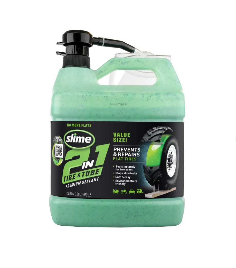 Slime 2-in-1 Tire and Tube Sealant, 1 Gallon - 10195