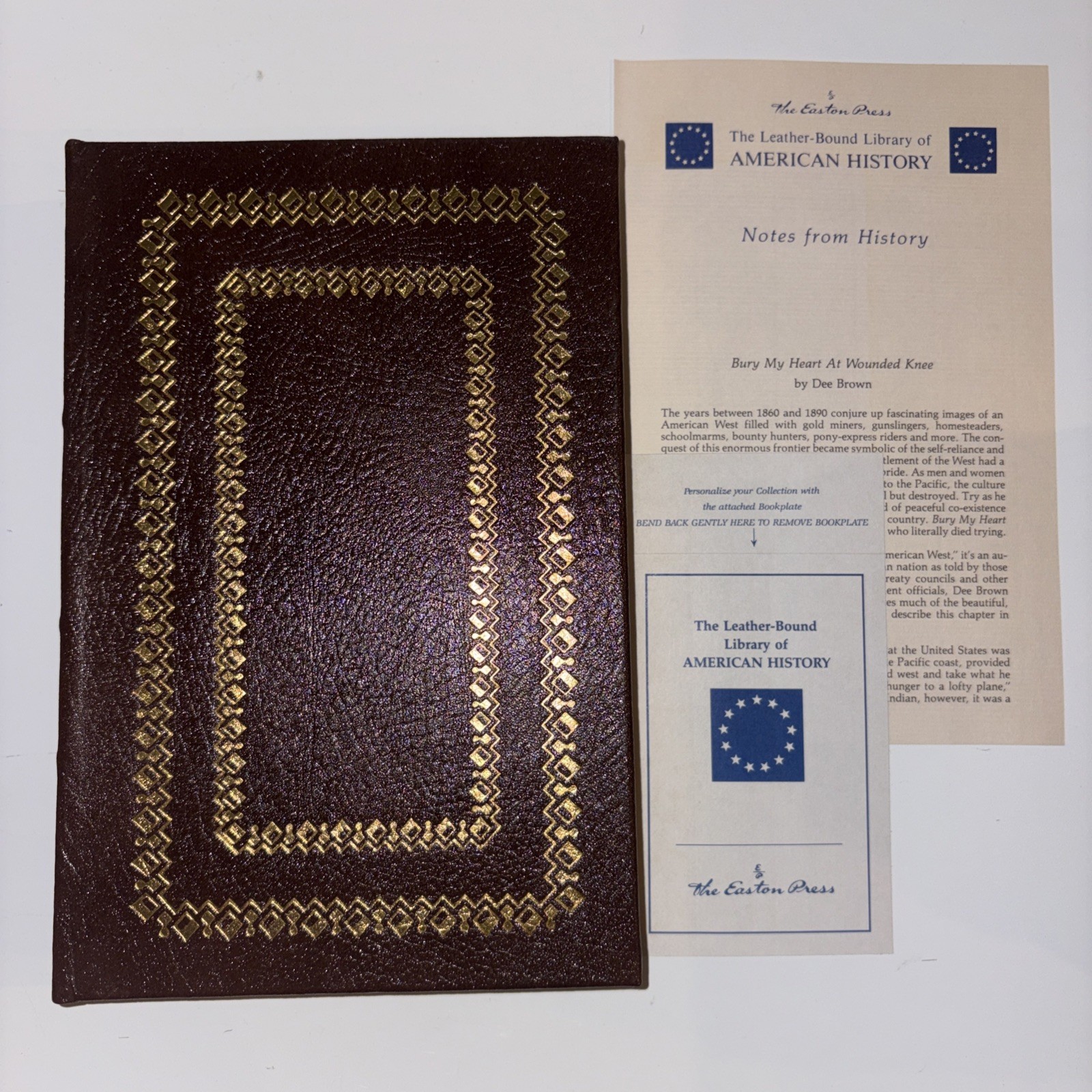Bury My Heart At Wounded Knee Easton Press Leather Gold Gilt Civil War 