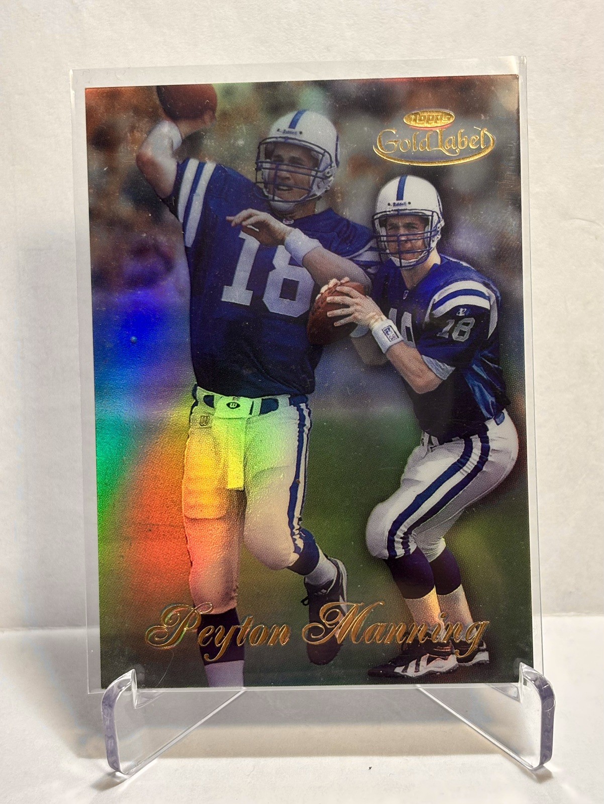 1998 Topps Gold Label Class 1 #20 Peyton Manning Rookie Colts 1998 Topps Gold Label Class 1 #20 Peyton Manning Rookie Colts