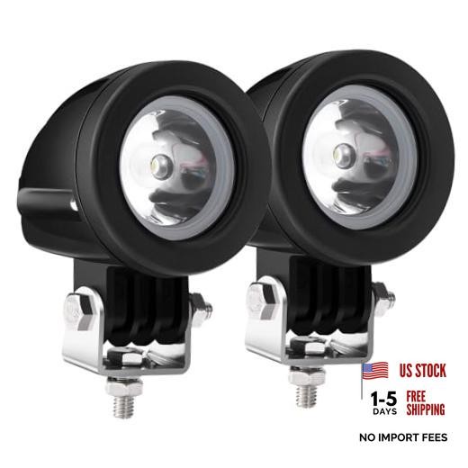 2Pcs 10W Spot Mini LED Work Light 2 Inch Round LED 2Pcs 10W Spot LED Light