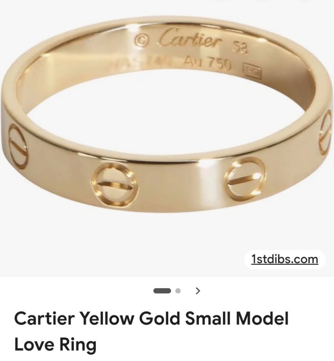 Cartier Love Round Ring 18k Yellow Gold 5.5 mm Band Cartier Love Round Ring 18k Yellow Gold 5.5 mm Band
