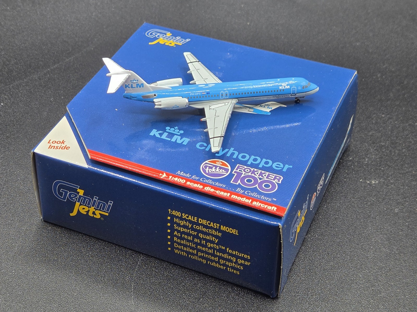 Gemini Jets KLM Cityhopper Fokker 100 PH-OFC Scale 1:400 - GJKLM842