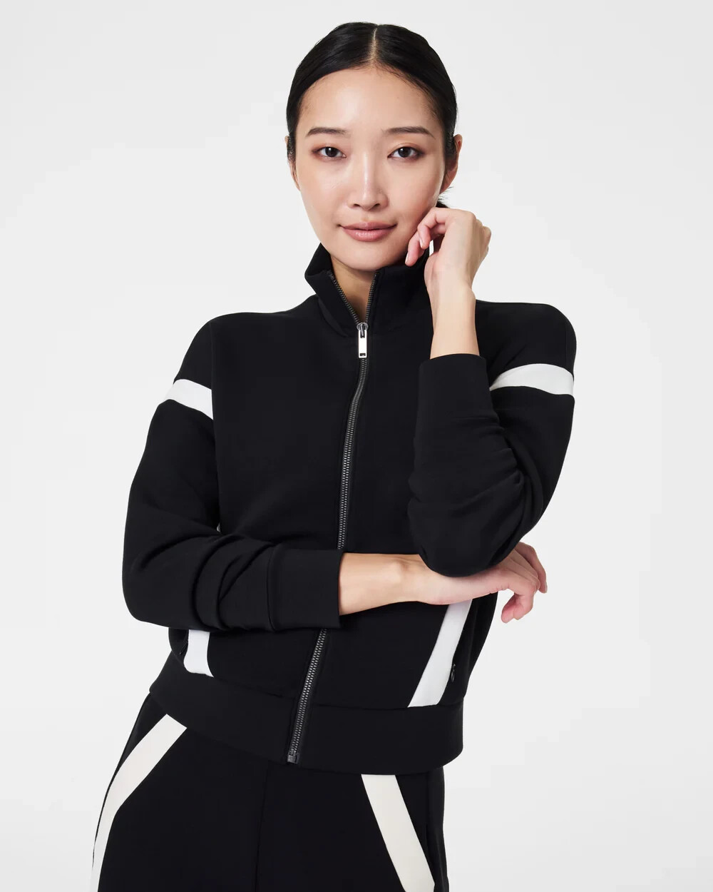 SPANX AirEssentials Striped Track Jacket SPANX AirEssentials Striped Track Jacket