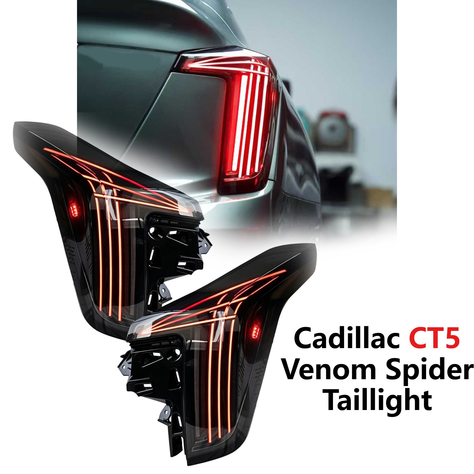 For 2020 2021 2022 2023 2024 Cadillac CT5 Venom Spider Taillight Conversion Kit