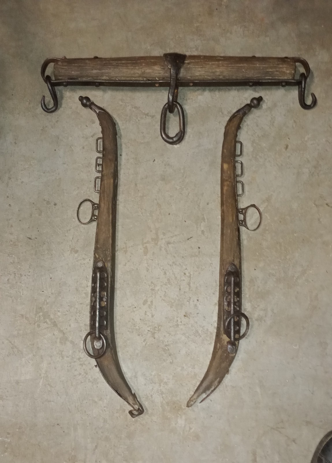 Antique Wood Iron Horse Hames & Singletree Yoke Set - Primitive Farmhouse Decor Antique Wood Iron Horse Hames & Singletree Yoke Set - Primitive Farmhouse Decor