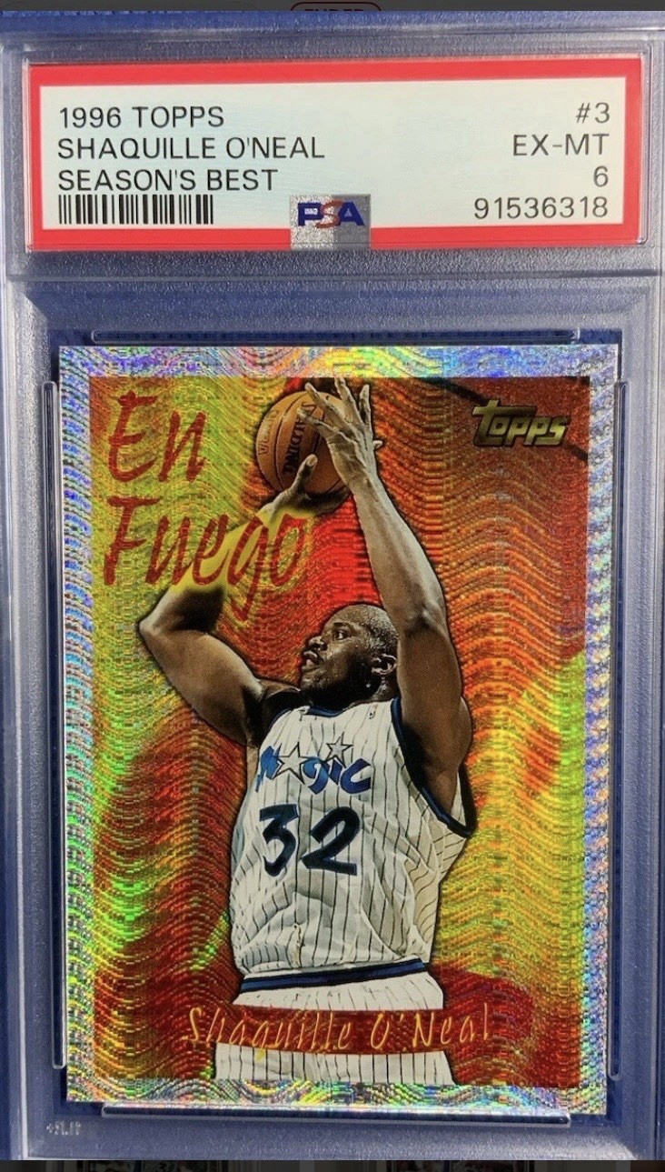 1996 1996 Topps Season's Best Shaquille O'Neal #3 PSA 6