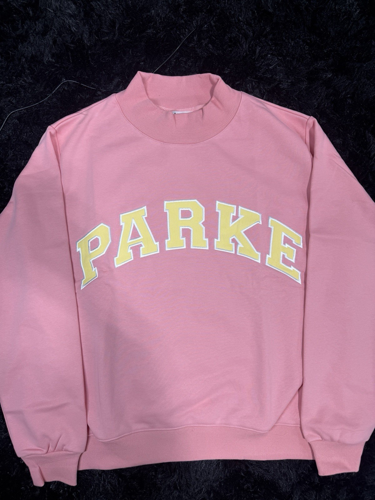 Parke Women’s Varsity Mockneck Sweatshirt Conch + Peel in Size S/M