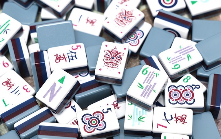 Gray Blue 4 Layer engraved Acrylic American Mahjong Set Portable Gift Gray Blue 4 Layer engraved Acrylic American Mahjong Set Portable Gift