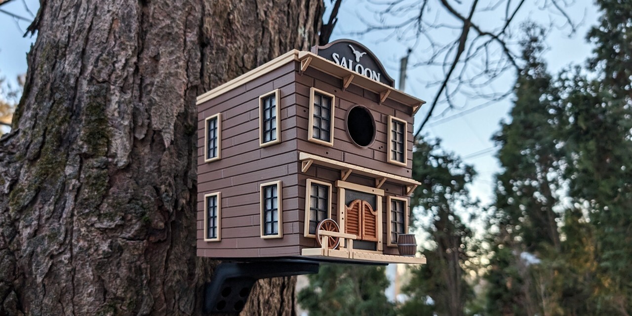 Western Saloon Bird House, Garden Decor