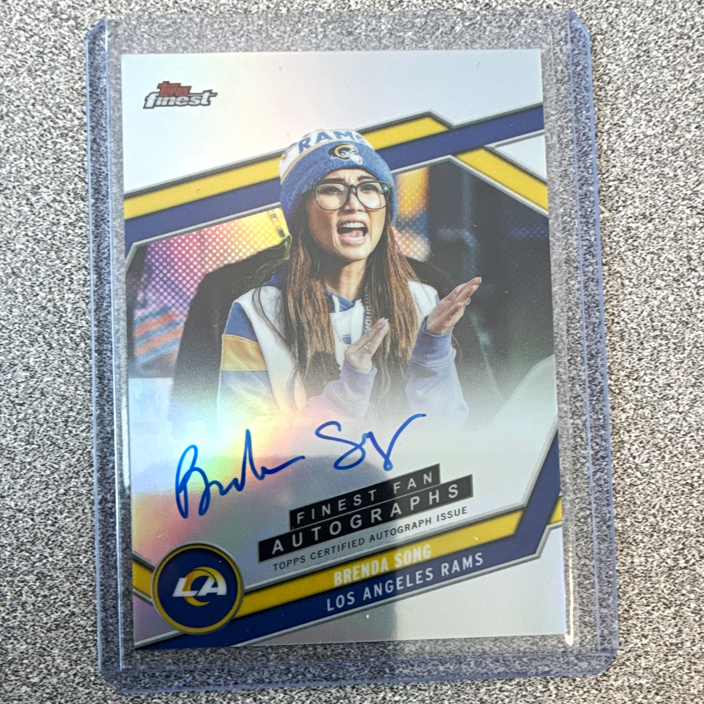 2025 Topps Finest Fan Autographs Brenda Song Auto Rams FAN-BS
