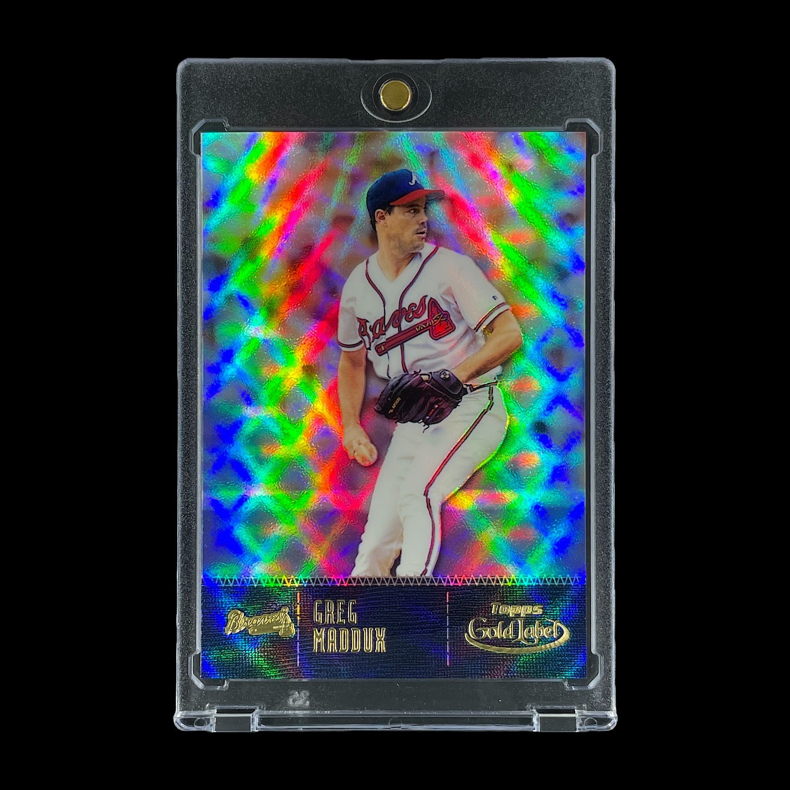 GREG MADDUX GOLD LABEL REFRACTOR CHROME CARD 2001 Topps MLB Holo - Braves