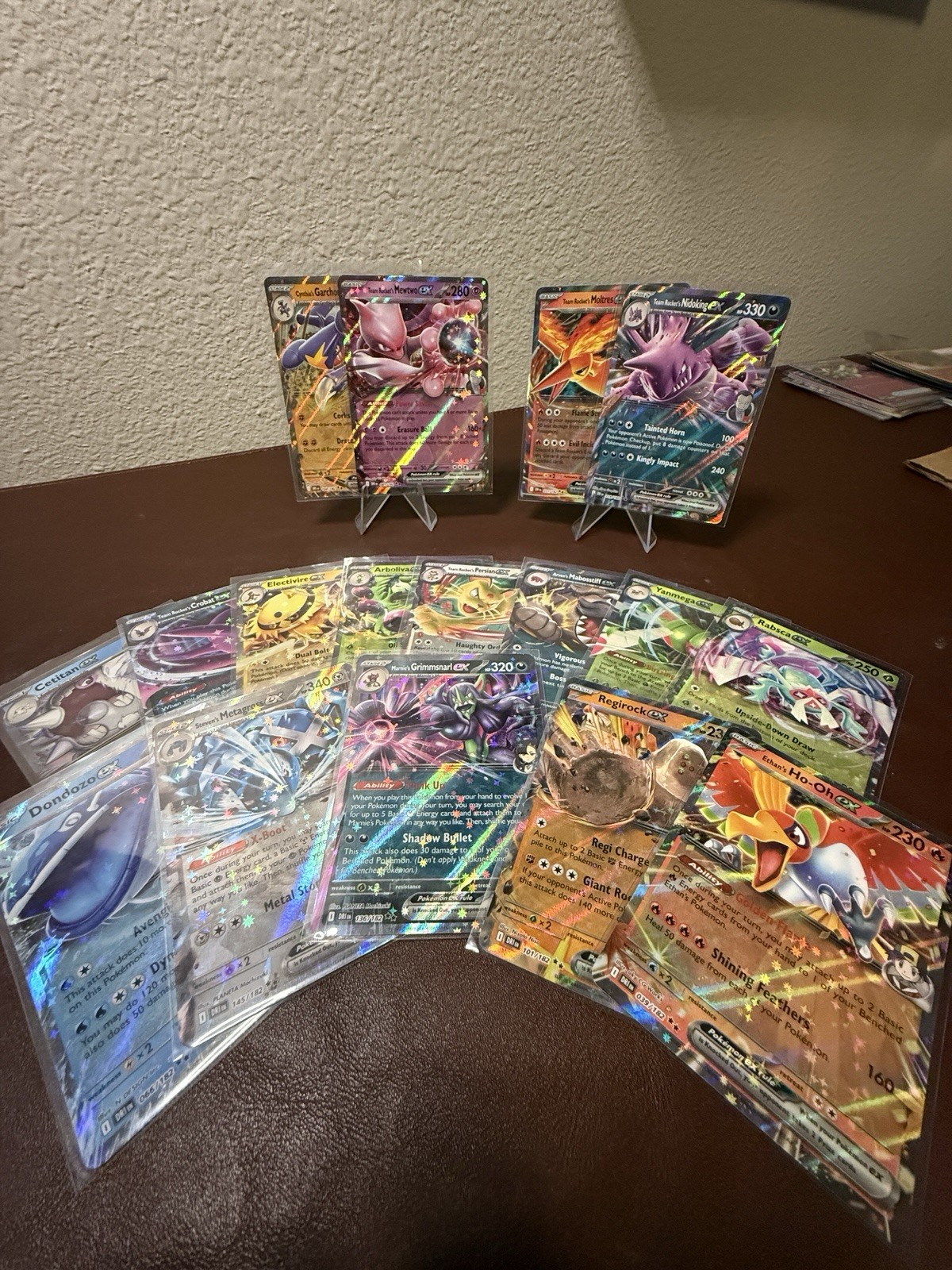 Pokemon Destined Rivals Set Of All 17 EX Cards - NM- TEAM ROCKET, MEWTWO, Ho-oh,
