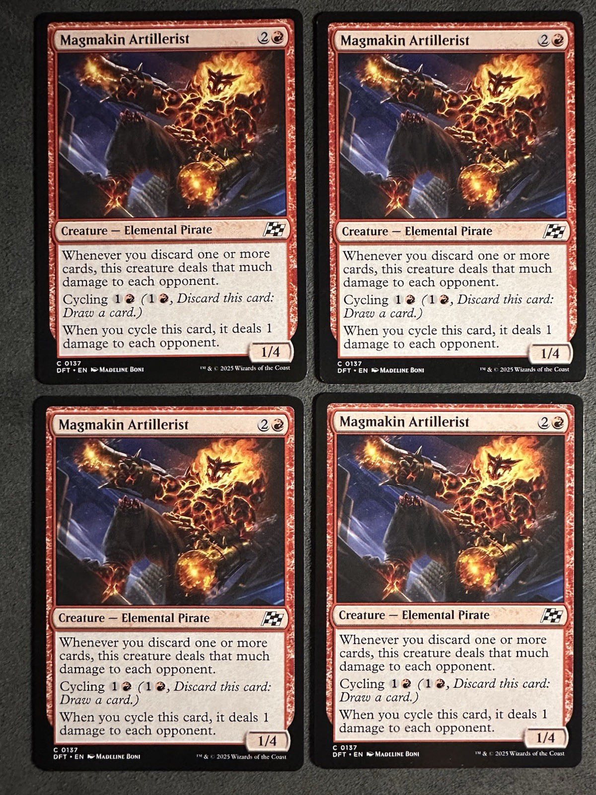 Magmakin Artillerist - Aetherdrift (DFT) x4 (Playset) MINT MTG Magic Magmakin Artillerist - Aetherdrift (DFT) x4 (Playset) MINT MTG Magic
