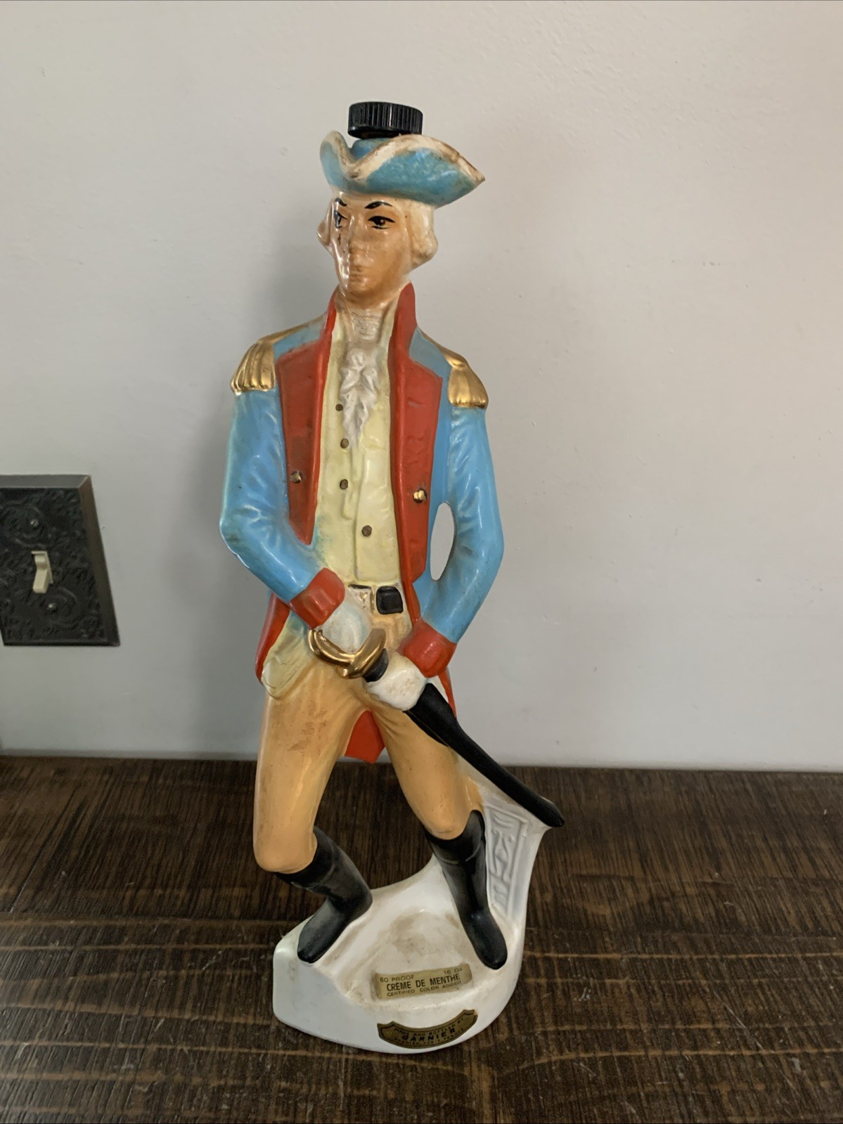 Marquis De Lafayette Creme De Menthe Decanter 1776. Vintage Excellent 16” Marquis De Lafayette Creme De Menthe Decanter 1776. Vintage Excellent 16”