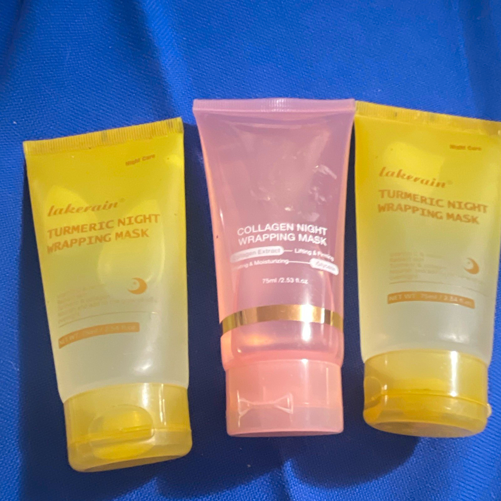 lakerain Turmeric & Collagen Night Wrapping Face Mask Set 75ml 3 Pack lakerain Turmeric & Collagen Night Wrapping Face Mask Set 75ml 3 Pack