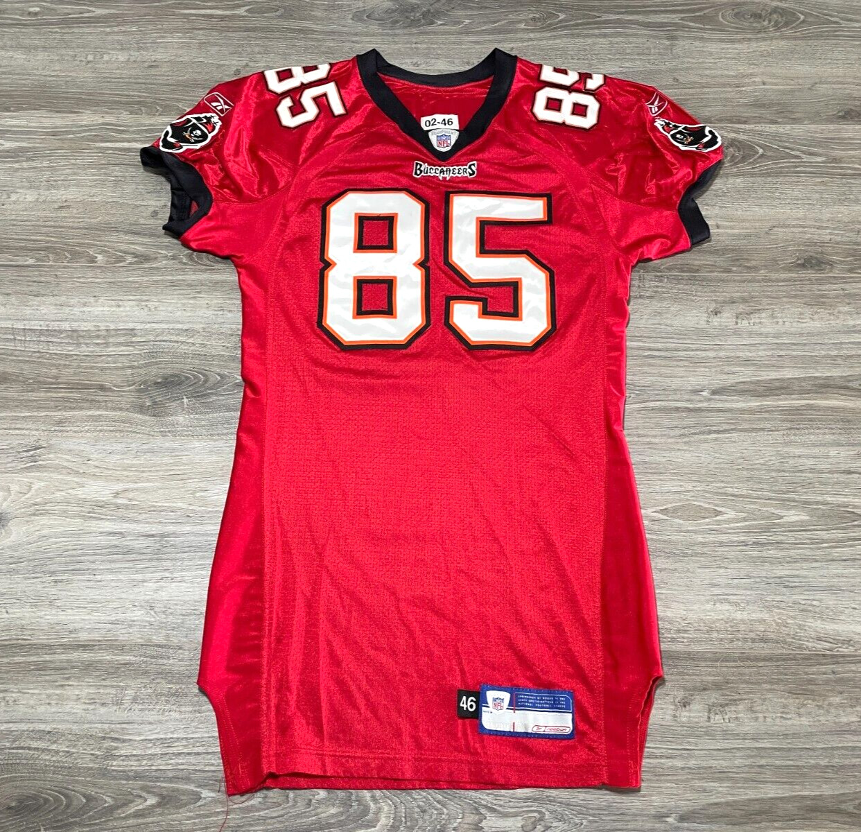 Ken Dilger #85 Tampa Bay Buccaneers NFL Game Used 2002 Super Bowl Year Jersey 46
