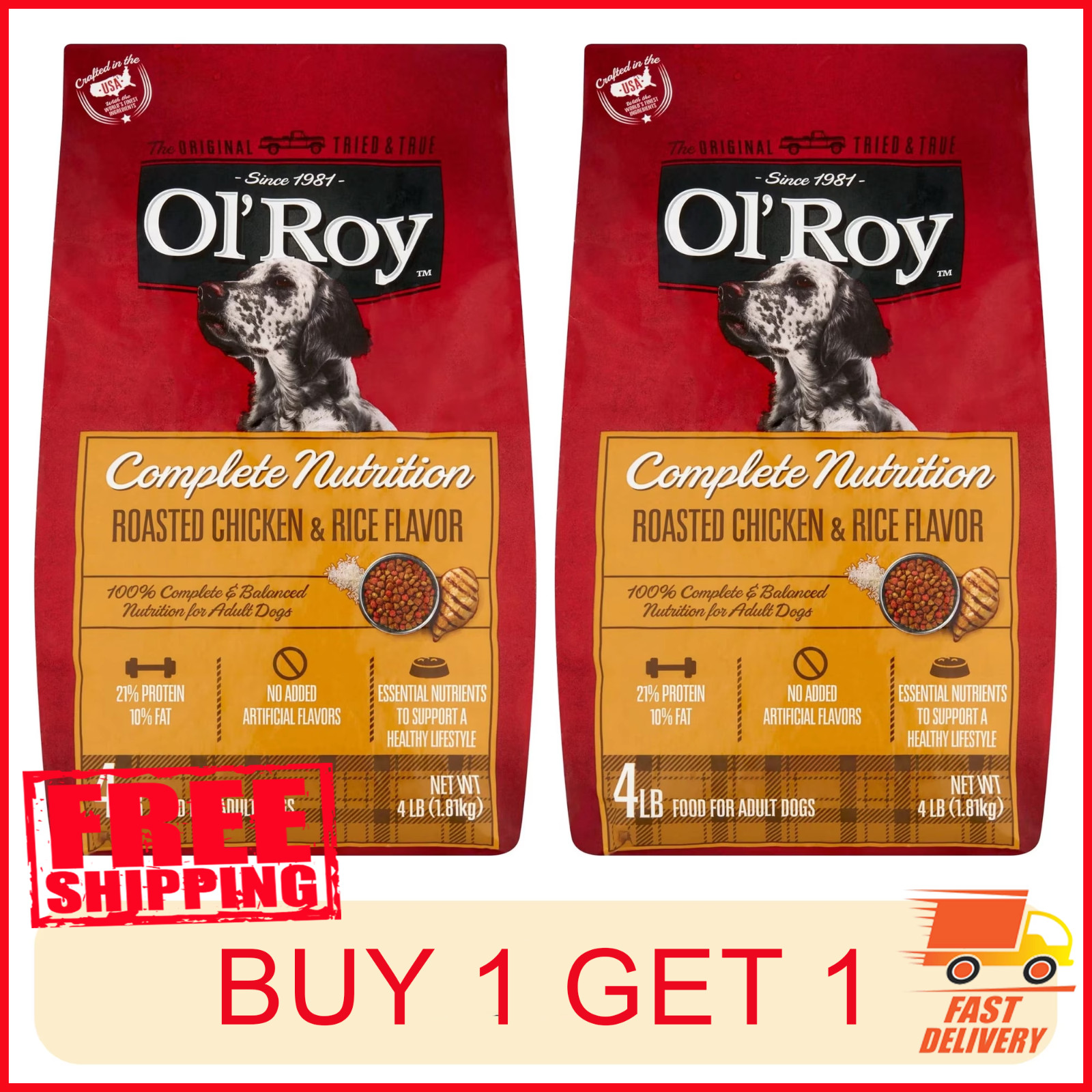 BUY 1 GET 1—Ol\' Roy Complete Nutrition Chicken Flavor Dry Dog Food—FREESHIPS