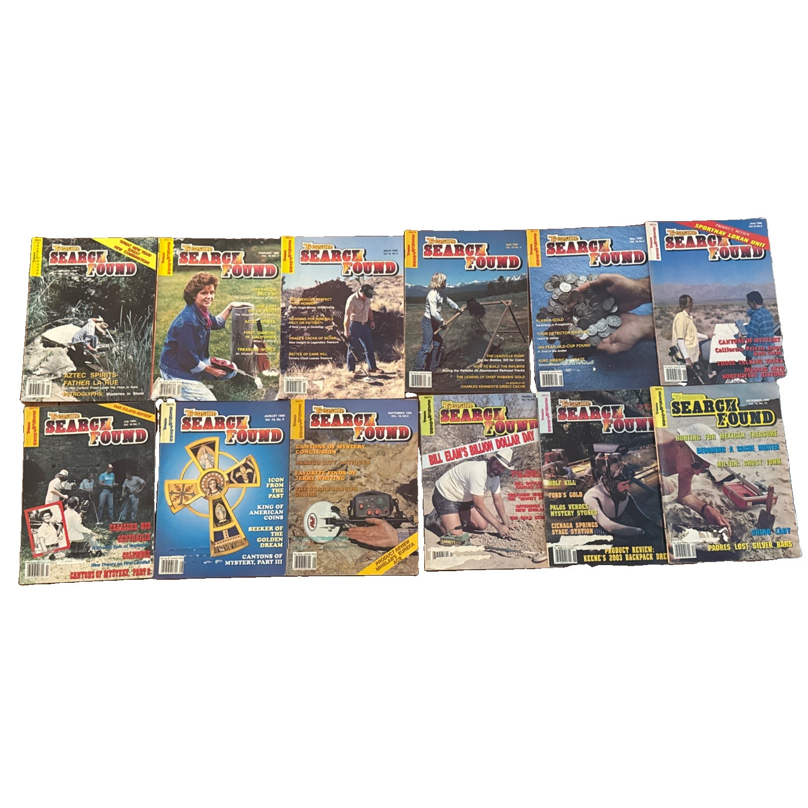 Vintage Treasure Search Magazine Lot of 12 1990 Gold Metal Detecting Relics Vintage Treasure Search Magazine Lot of 12 1990 Gold Metal Detecting Relics