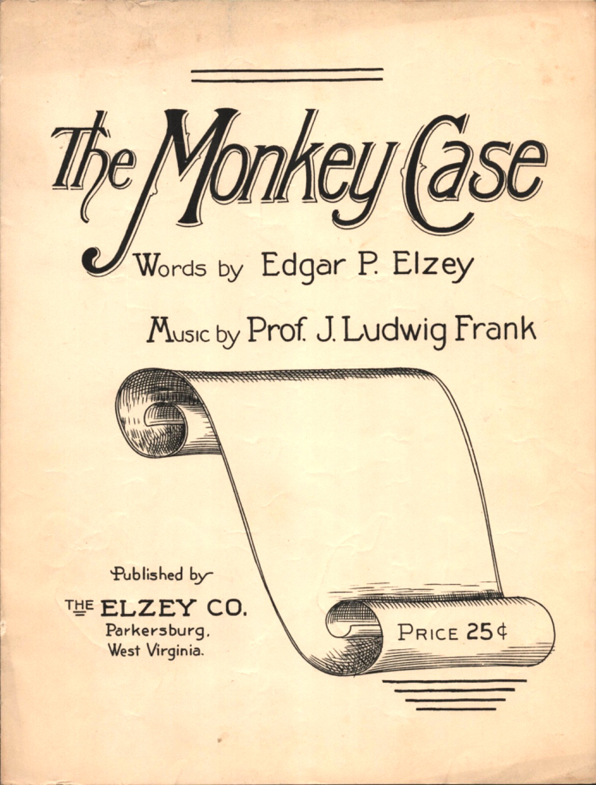 1925 SCOPES MONKEY TRIAL rare anti-evolution jazz sheet music CHARLES DARWIN