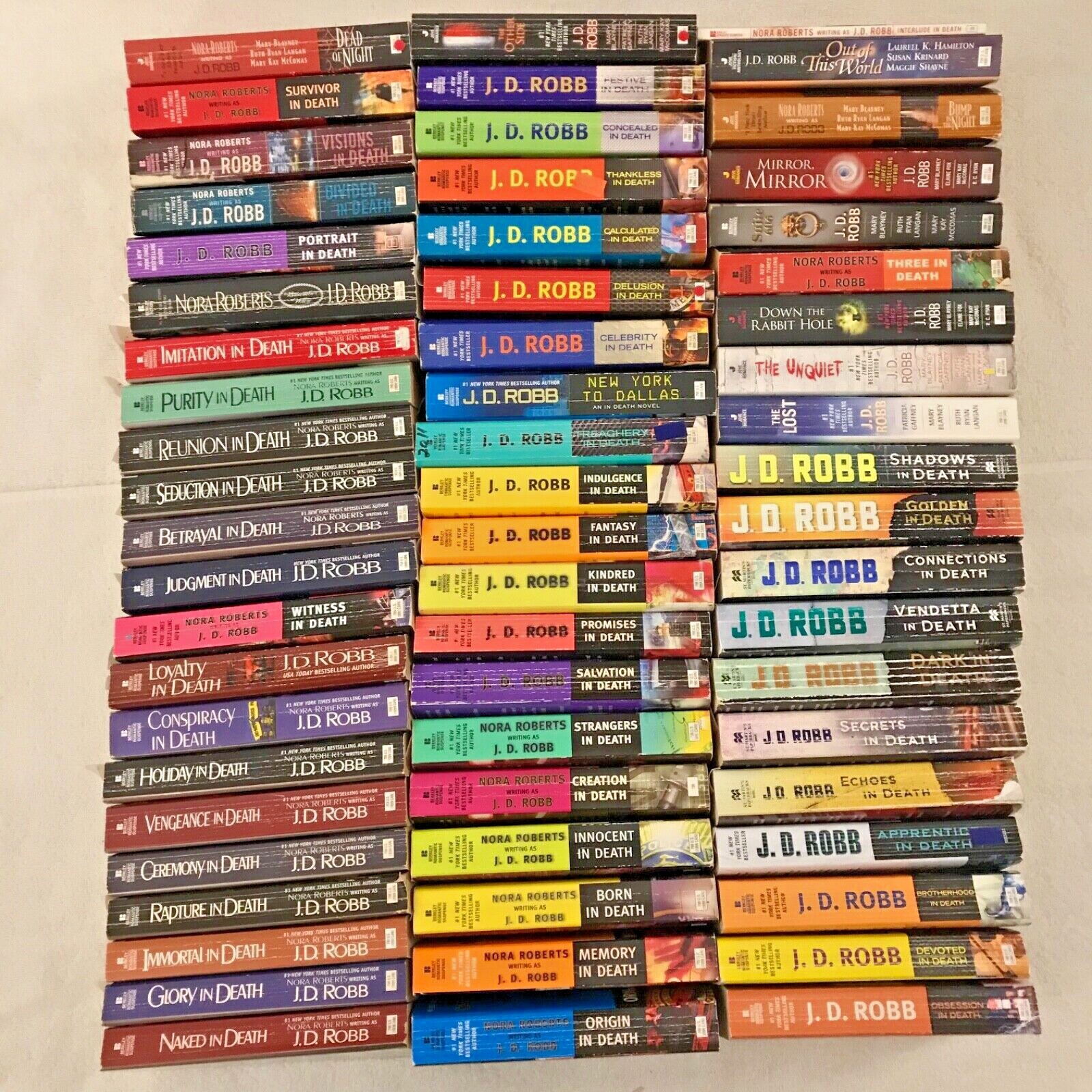 Huge Big Lot 62 J. D. ROBB In Death Eve Dallas PB almost complete 1-64+Anthology