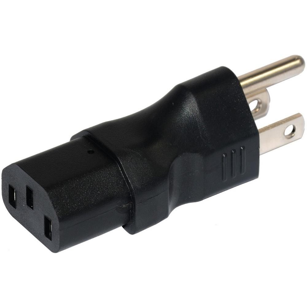 Conntek straight Plug Adapter U.S 5-15P to IEC 320 C13 Elbow Adapter Conntek straight Plug Adapter U.S 5-15P to IEC 320 C13 Elbow Adapter
