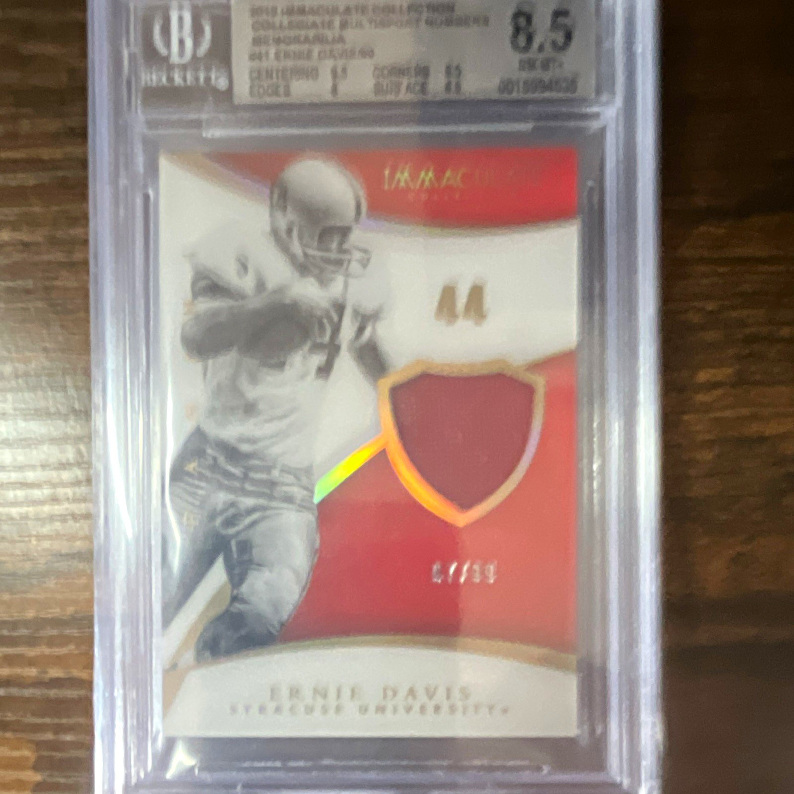 Panini 2015 Immaculate Collection Ernie Davis Numbers Memorabilia #41 Syracuse