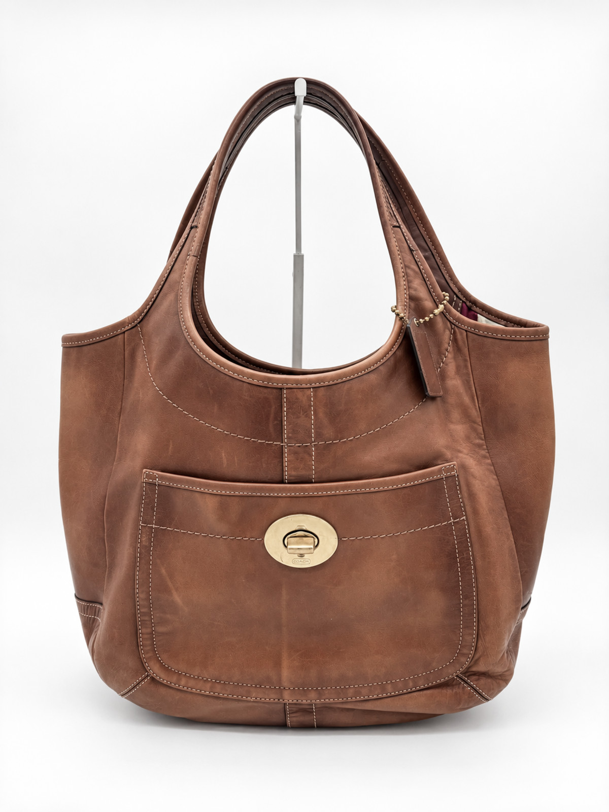 Coach Legacy Ergo 10744 Tan Leather Large Tote Bag