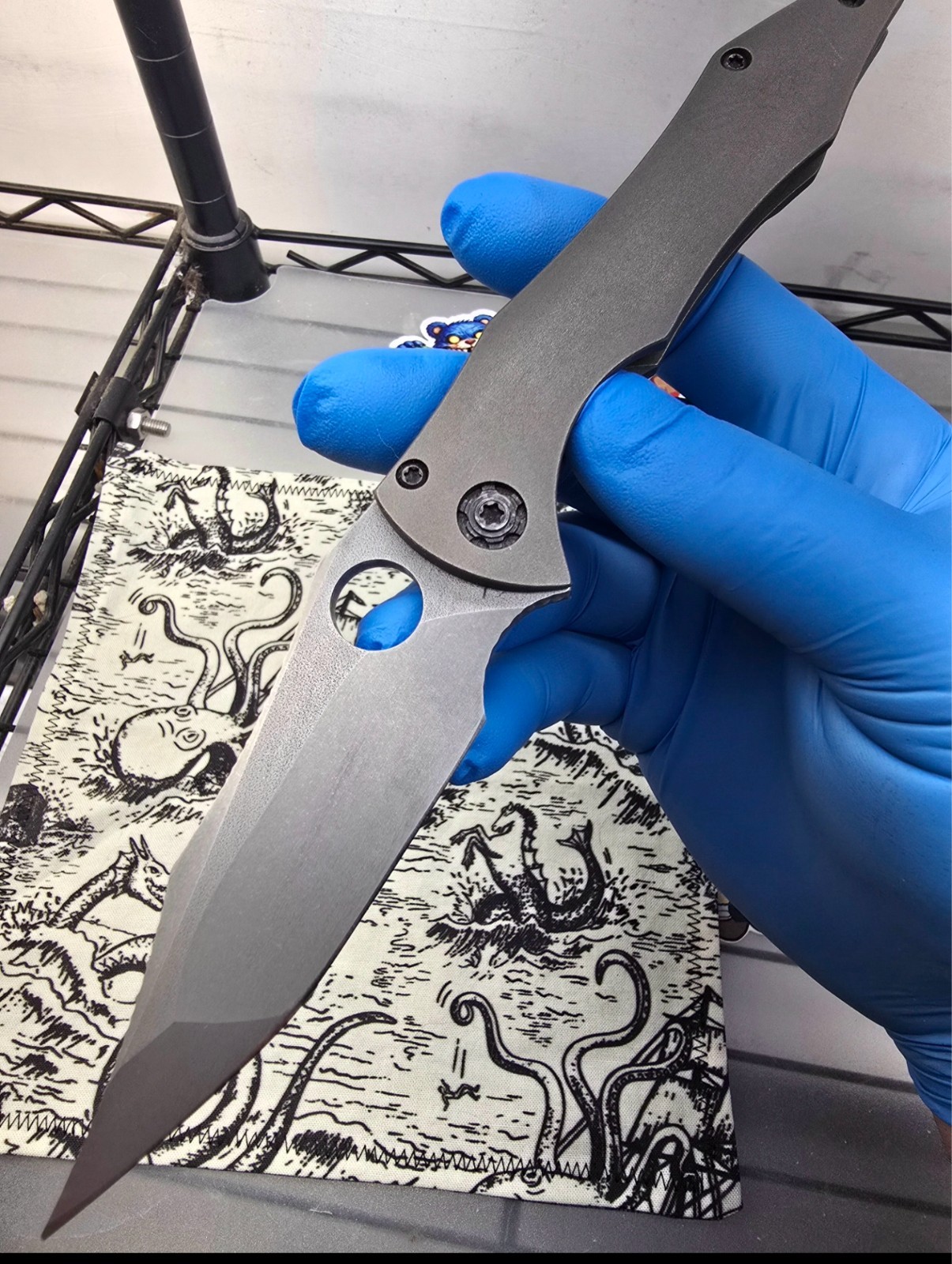 Gavko knives custom 'Tiger' w/ spydie hole and nitro-v steel Gavko knives custom 'Tiger' w/ spydie hole and nitro-v steel